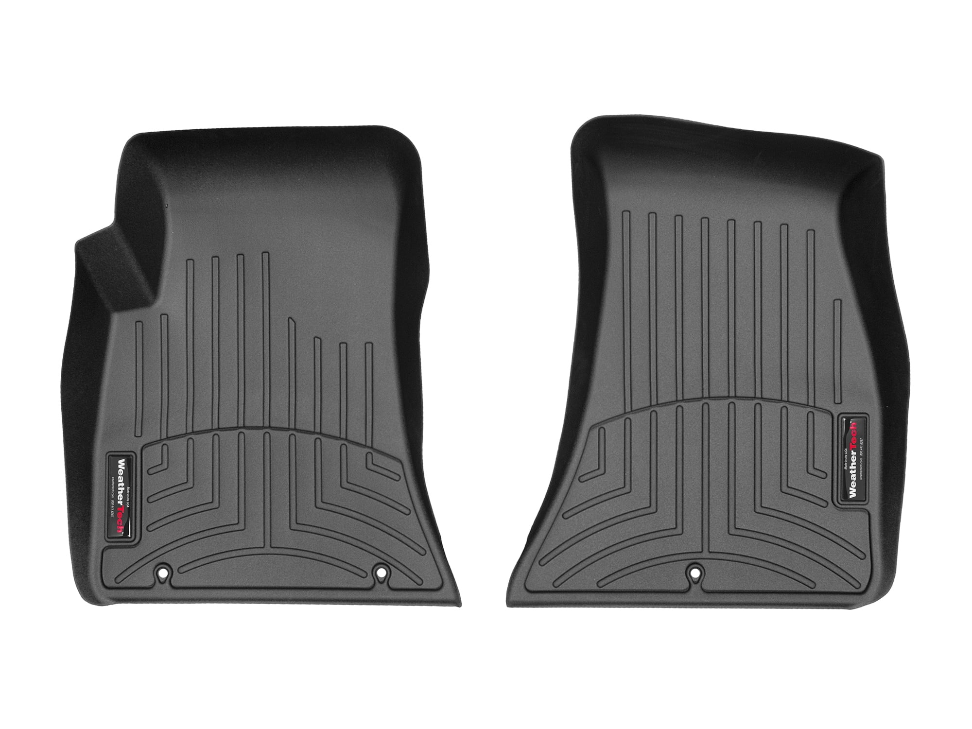 WeatherTech Custom Fit FloorLiners compatible with 2017-2023 Dodge Challenger - 1st Row (Driver & Passenger), Black