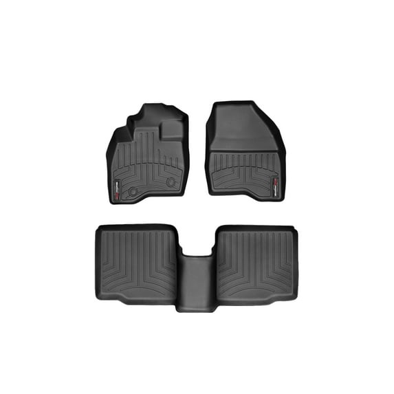 WeatherTech Custom Fit FloorLiners compatible with 2015-2016 Ford Explorer - 1st & 2nd Row, Black