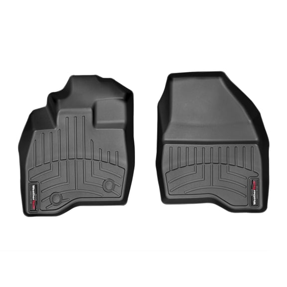 WeatherTech Custom Fit FloorLiners compatible with 2015-2016 Ford Explorer - 1st Row (Driver & Passenger), Black