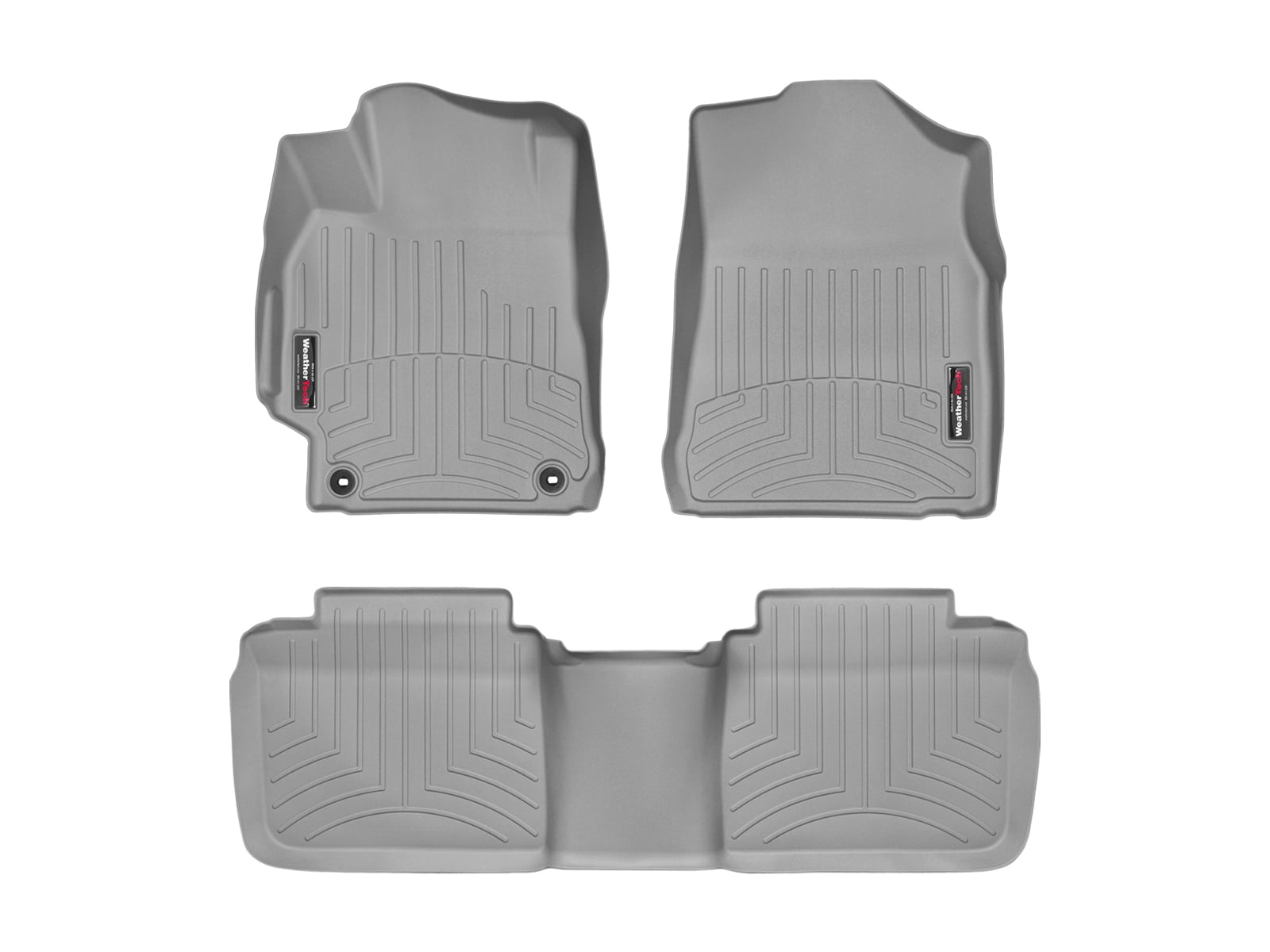 WeatherTech Custom Fit FloorLiners compatible with 2015 2017 Toyota Camry 1st 2nd Row Grey