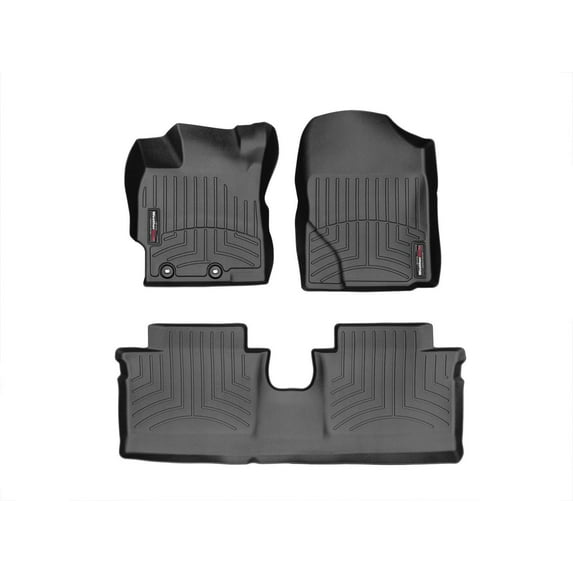 WeatherTech Custom Fit FloorLiners compatible with 2015-2018 Toyota Yaris - 1st & 2nd Row, Black