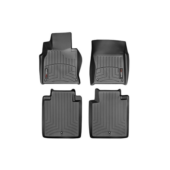WeatherTech Custom Fit FloorLiners compatible with 2015-2019 Infiniti Q70 - 1st & 2nd Row (2-pc. Rear Liner), Black
