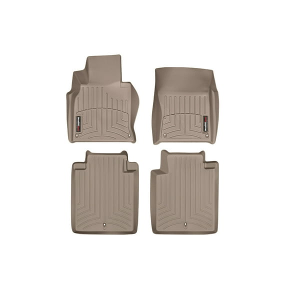 WeatherTech Custom Fit FloorLiners compatible with 2015-2019 Infiniti Q70 - 1st & 2nd Row (2-pc. Rear Liner), Tan