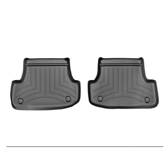 WeatherTech Custom Fit FloorLiners compatible with 2015-2020 Audi A3 - 2nd Row (2-Piece Liner), Black