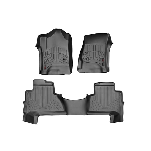 WeatherTech Custom Fit FloorLiners compatible with 2015-2020 Cadillac Escalade - 1st & 2nd Row, Black