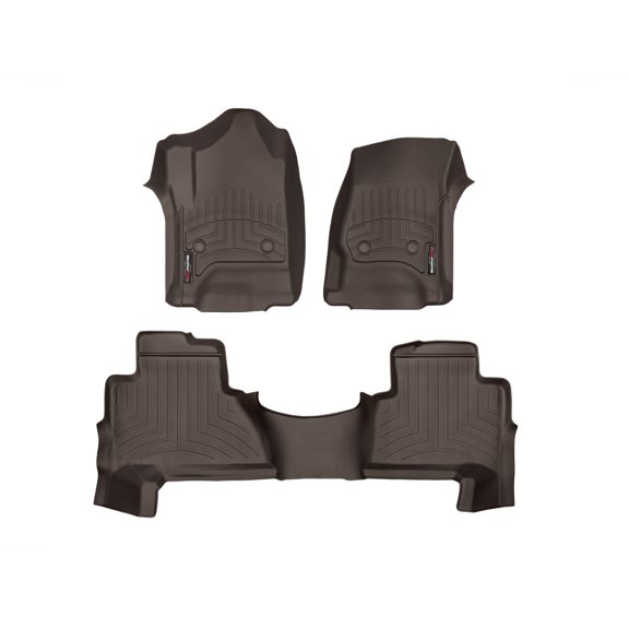 WeatherTech Custom Fit FloorLiners compatible with 2015-2020 Cadillac Escalade - 1st & 2nd Row, Cocoa