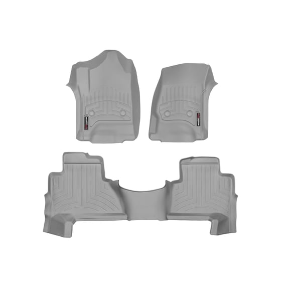 WeatherTech Custom Fit FloorLiners compatible with 2015-2020 Cadillac Escalade - 1st & 2nd Row, Grey