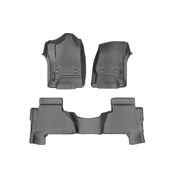 WeatherTech Custom Fit FloorLiners compatible with 2015-2020 Cadillac Escalade ESV - 1st & 2nd Row, Black