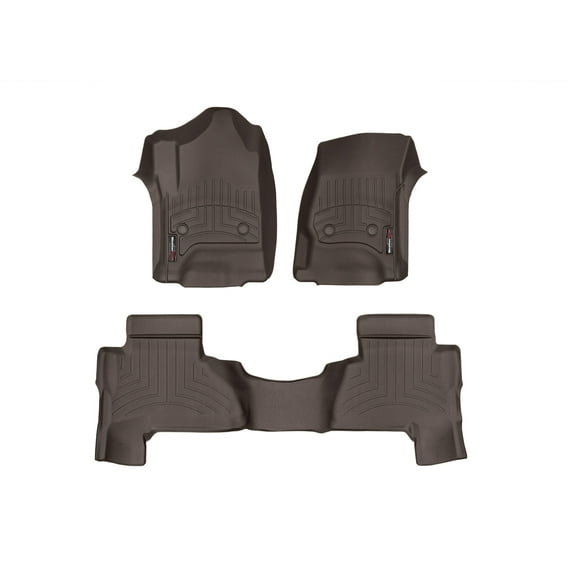 WeatherTech Custom Fit FloorLiners compatible with 2015-2020 Cadillac Escalade ESV - 1st & 2nd Row, Cocoa