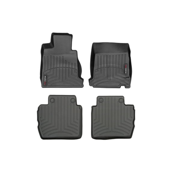 WeatherTech Custom Fit FloorLiners compatible with 2016-2017 Maserati Gran Turismo - 1st & 2nd Row (2-pc. Rear Liner), Black