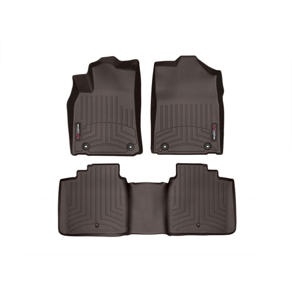 WeatherTech Custom Fit FloorLiners compatible with 2016-2018 Lexus ES - 1st & 2nd Row, Cocoa