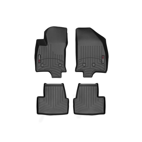 WeatherTech Custom Fit FloorLiners compatible with 2016-2019 Chevrolet Volt - 1st & 2nd Row (2-pc. Rear Liner), Black