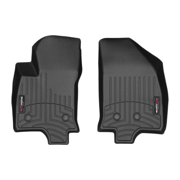 WeatherTech Custom Fit FloorLiners compatible with 2016-2019 Chevrolet Volt - 1st Row (Driver & Passenger), Black