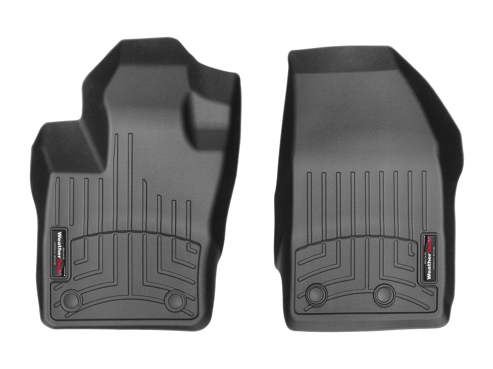 WeatherTech Custom Fit FloorLiners compatible with 2016-2023 Fiat 500X - 1st Row (Driver & Passenger), Black