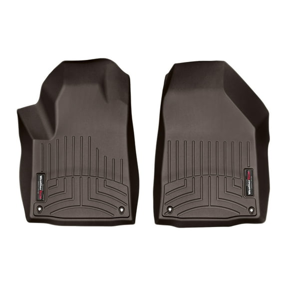 WeatherTech Custom Fit FloorLiners compatible with 2016-2018 Jeep Cherokee - 1st Row (Driver & Passenger), Cocoa