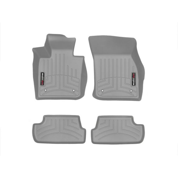 WeatherTech Custom Fit FloorLiners compatible with 2016-2024 MINI Convertible - 1st & 2nd Row (2-pc. Rear Liner), Grey