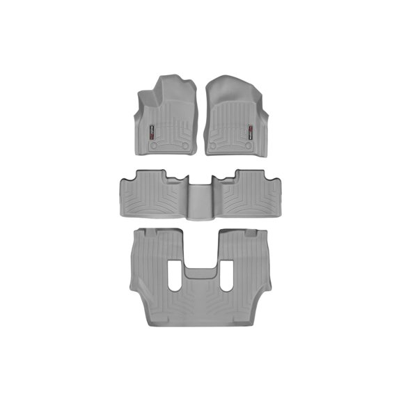 WeatherTech Custom Fit FloorLiners compatible with 2016-2025 Dodge Durango - Complete Set (1st, 2nd, & 3rd Row), Grey