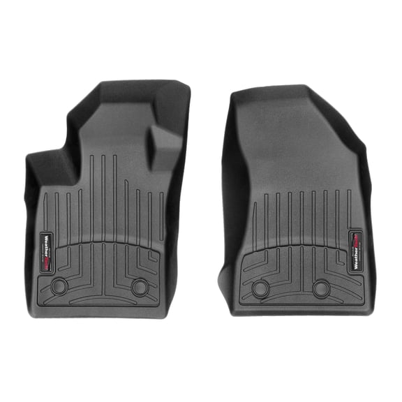 WeatherTech Custom Fit FloorLiners compatible with 2018-2025 Jeep Compass - 1st Row (Driver & Passenger), Black