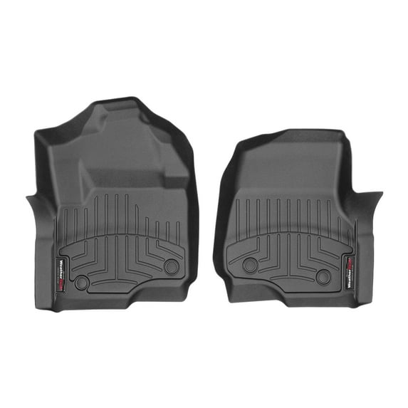 WeatherTech Custom Fit FloorLiners compatible with 2025-2025 Ford Super Duty - 1st Row (Driver & Passenger), Black