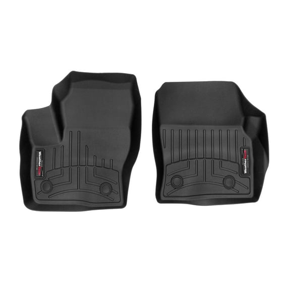 WeatherTech Custom Fit FloorLiners compatible with 2017-2019 Lincoln MKC - 1st Row (Driver & Passenger), Black