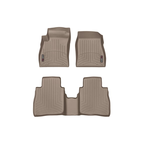 WeatherTech Custom Fit FloorLiners compatible with 2017-2019 Nissan Sentra - 1st & 2nd Row, Tan