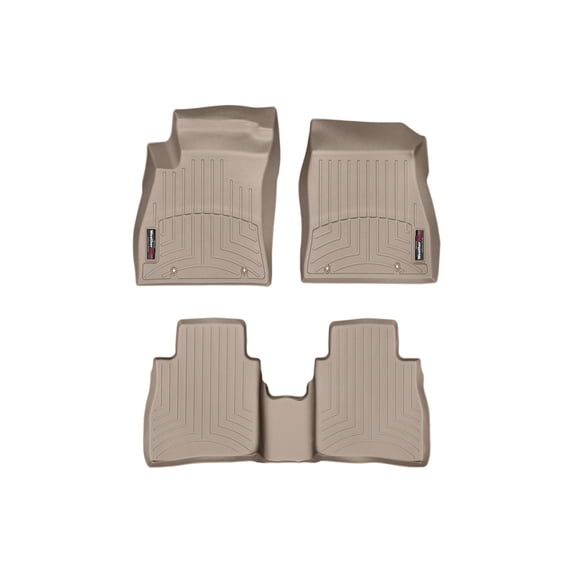 WeatherTech Custom Fit FloorLiners compatible with 2017-2019 Nissan Sentra - 1st & 2nd Row, Tan