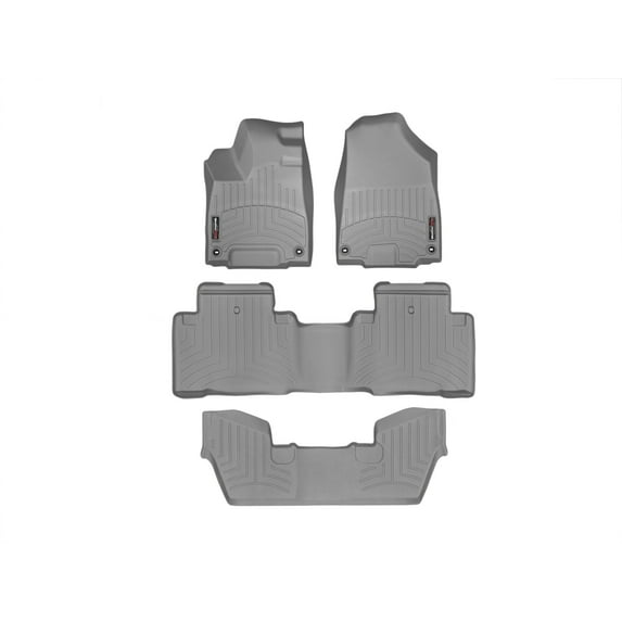 WeatherTech Custom Fit FloorLiners compatible with 2017-2020 Acura MDX - Complete Set (1st, 2nd, & 3rd Row), Grey