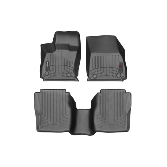 WeatherTech Custom Fit FloorLiners compatible with 2017-2020 Lincoln Continental - 1st & 2nd Row, Black