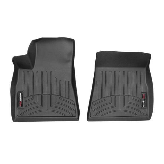 WeatherTech Custom Fit FloorLiners compatible with 2017-2023 Tesla Model 3 - 1st Row (Driver & Passenger), Black