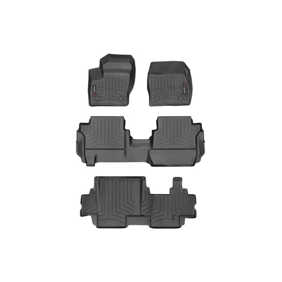 WeatherTech Custom Fit FloorLiners compatible with 2018-2023 Ford Transit Connect - Complete Set (1st, 2nd, & 3rd Row), Black