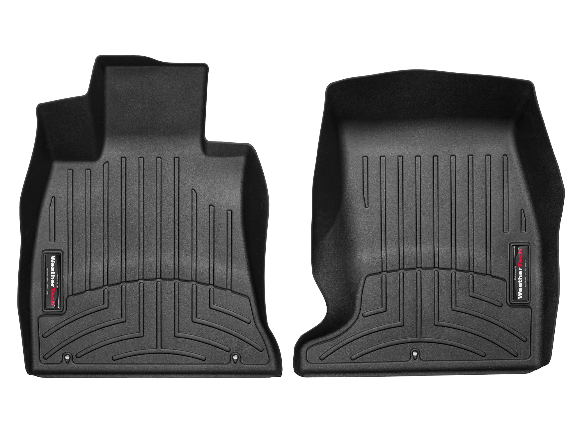 WeatherTech Custom Fit FloorLiners compatible with 2018-2023 Kia Stinger - 1st Row (Driver & Passenger), Black