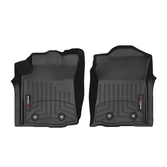 WeatherTech Custom Fit FloorLiners compatible with 2018-2023 Toyota Tacoma - 1st Row (Driver & Passenger), Black