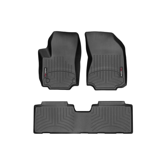 WeatherTech Custom Fit FloorLiners compatible with 2018-2024 Chevrolet Equinox - 1st & 2nd Row, Black