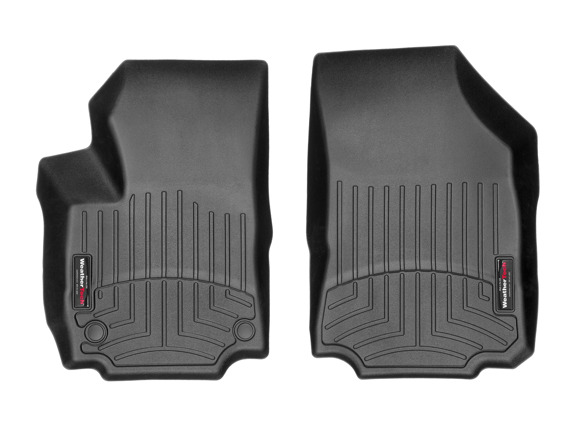 WeatherTech Custom Fit FloorLiners compatible with 2018-2024 Chevrolet Equinox - 1st Row (Driver & Passenger), Black