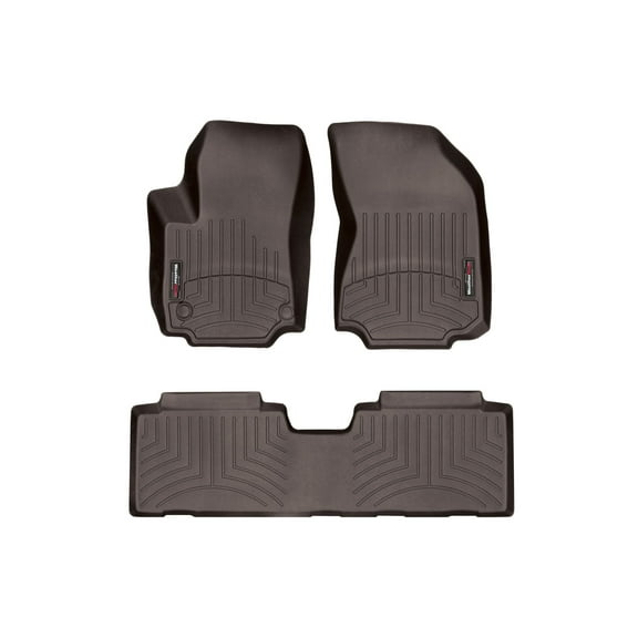WeatherTech Custom Fit FloorLiners compatible with 2018-2024 GMC Terrain - 1st & 2nd Row, Cocoa