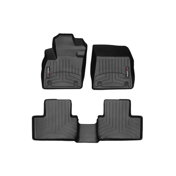 WeatherTech Custom Fit FloorLiners compatible with 2019-2022 Volvo XC40 - 1st & 2nd Row, Black