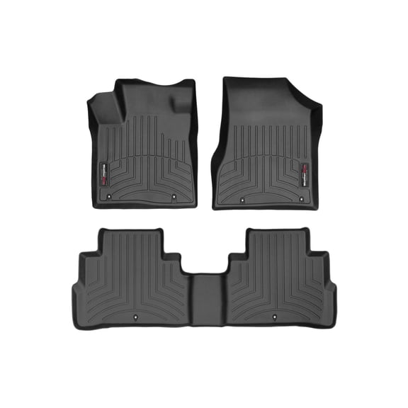 WeatherTech Custom Fit FloorLiners compatible with 2019-2024 Nissan Murano - 1st & 2nd Row, Black