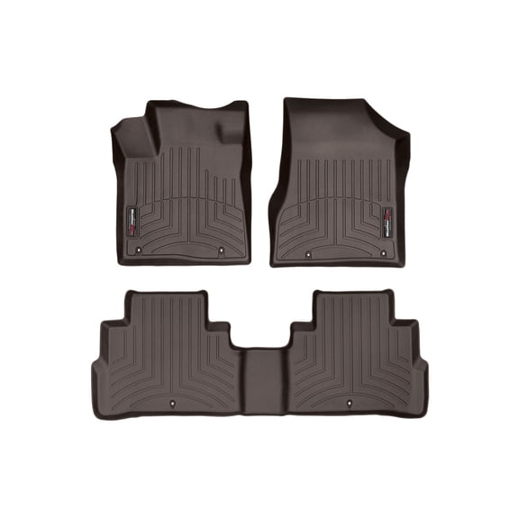 WeatherTech Custom Fit FloorLiners compatible with 2019-2024 Nissan Murano - 1st & 2nd Row, Cocoa