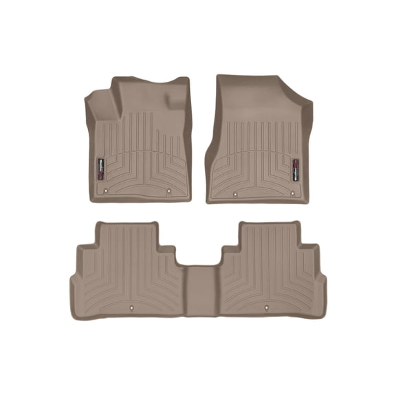 WeatherTech Custom Fit FloorLiners compatible with 2019-2024 Nissan Murano - 1st & 2nd Row, Tan