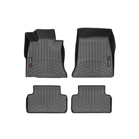 WeatherTech Custom Fit FloorLiners compatible with 2019-2025 Genesis G70 - 1st & 2nd Row (2-pc. Rear Liner), Black