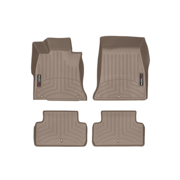 WeatherTech Custom Fit FloorLiners compatible with 2019-2025 Genesis G70 - 1st & 2nd Row (2-pc. Rear Liner), Tan