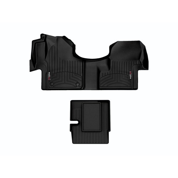 WeatherTech Custom Fit FloorLiners compatible with 2026-2026 Mercedes Sprinter - 1st Row Over-The-Hump & Center Aisle, Black