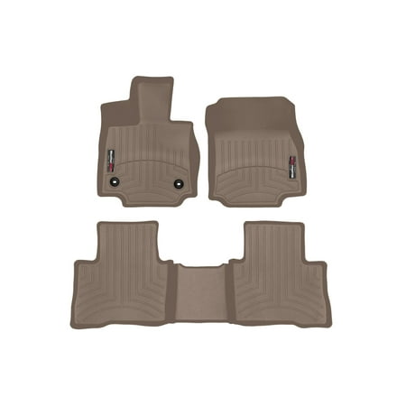 WeatherTech Custom Fit FloorLiners compatible with 2019-2025 Toyota RAV4 Hybrid - 1st & 2nd Row, Tan