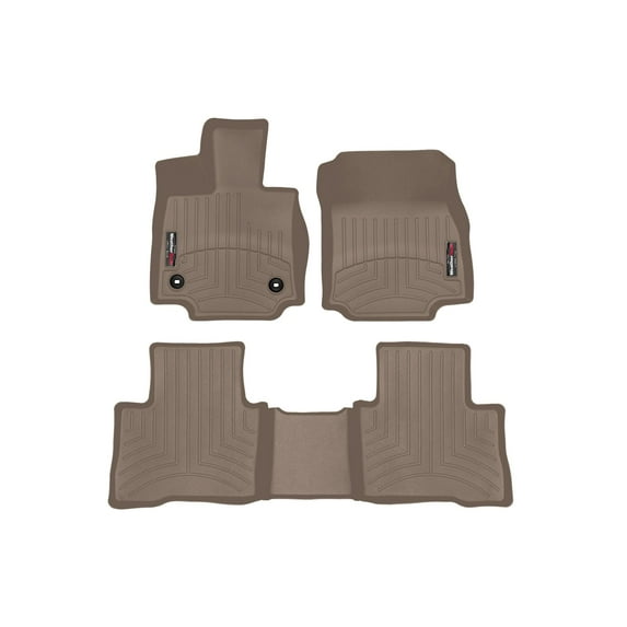WeatherTech Custom Fit FloorLiners compatible with 2019-2025 Toyota RAV4 Hybrid - 1st & 2nd Row, Tan