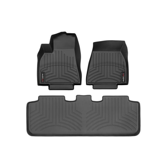 WeatherTech Custom Fit FloorLiners compatible with 2020-2020 Tesla Model Y - 1st & 2nd Row, Black