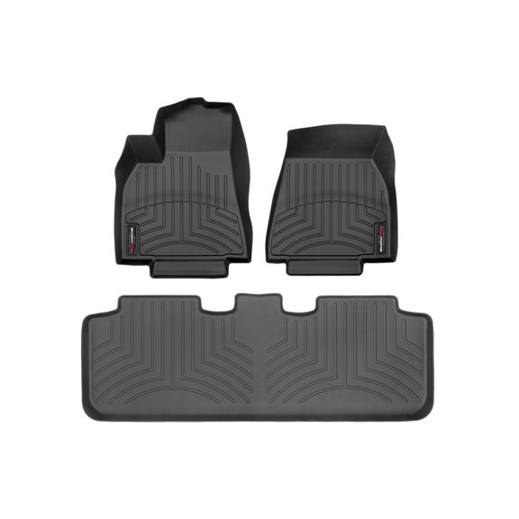 WeatherTech Custom Fit FloorLiners compatible with 2020-2020 Tesla Model Y - 1st & 2nd Row, Black