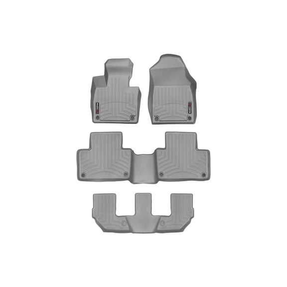 WeatherTech Custom Fit FloorLiners compatible with 2016-2019 Volvo XC90 - Complete Set (1st, 2nd, & 3rd Row), Grey
