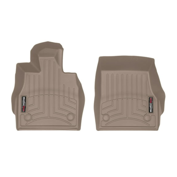 WeatherTech Custom Fit FloorLiners compatible with Chevrolet Corvette E-Ray, Corvette, corvettezr1, corvettezr1zr1x - 1st Row (Driver & Passenger), Tan