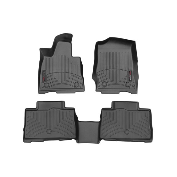 WeatherTech Custom Fit FloorLiners compatible with 2020-2026 Lincoln Aviator - 1st & 2nd Row, Black