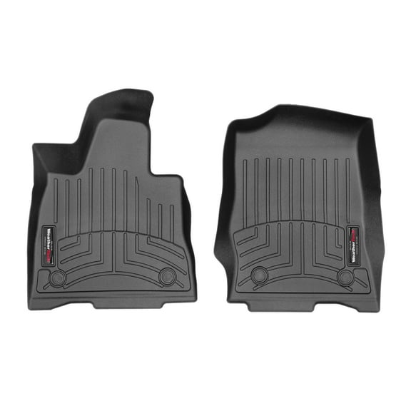 WeatherTech Custom Fit FloorLiners compatible with 2020-2026 Lincoln Aviator - 1st Row (Driver & Passenger), Black